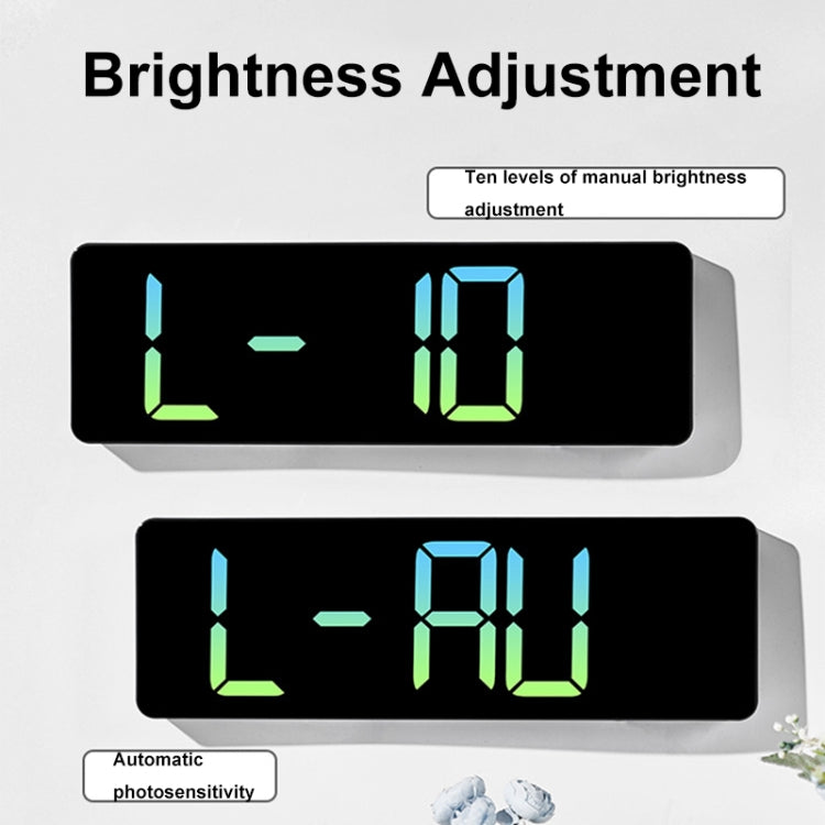 5526 LED Digital Display Electronic Wall Clock Multifunctional Countdown Alarm Clock(A Pink)