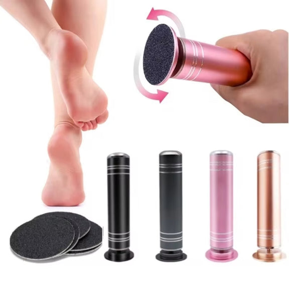 Electric Foot Grinder Calluses Dead Skin Remover With 60pcs Replaceable Sandpaper Discs EU Plug(Pink)