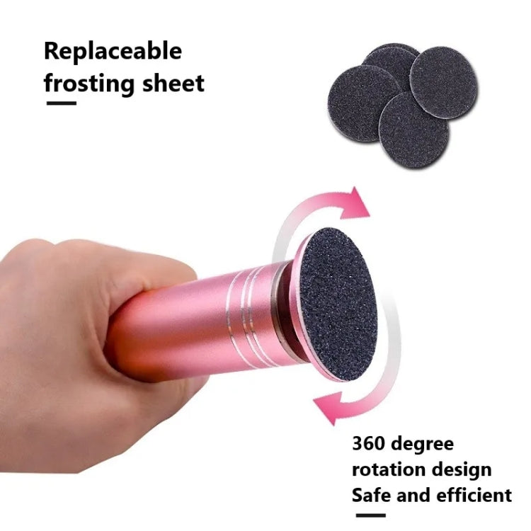 Electric Foot Grinder Calluses Dead Skin Remover With 60pcs Replaceable Sandpaper Discs US Plug(Gold)
