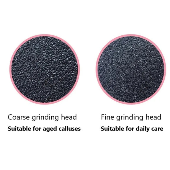 Electric Foot Grinder Calluses Dead Skin Remover With 60pcs Replaceable Sandpaper Discs EU Plug(Pink)