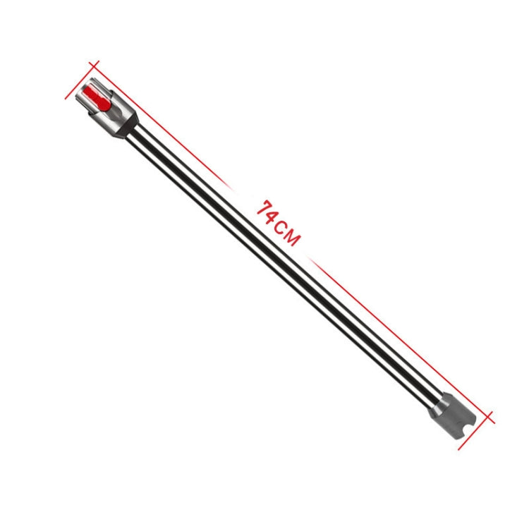 For Dyson V10 Digital Slim / V12 Vacuum Cleaner 74cm Extension Pole Metal Straight Pipe Accessories(Black)