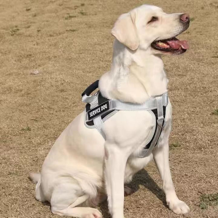 Large Dog Explosion Proof Punch Chest Harness Dog Travelling Leash, Style: Single Red(XXL)