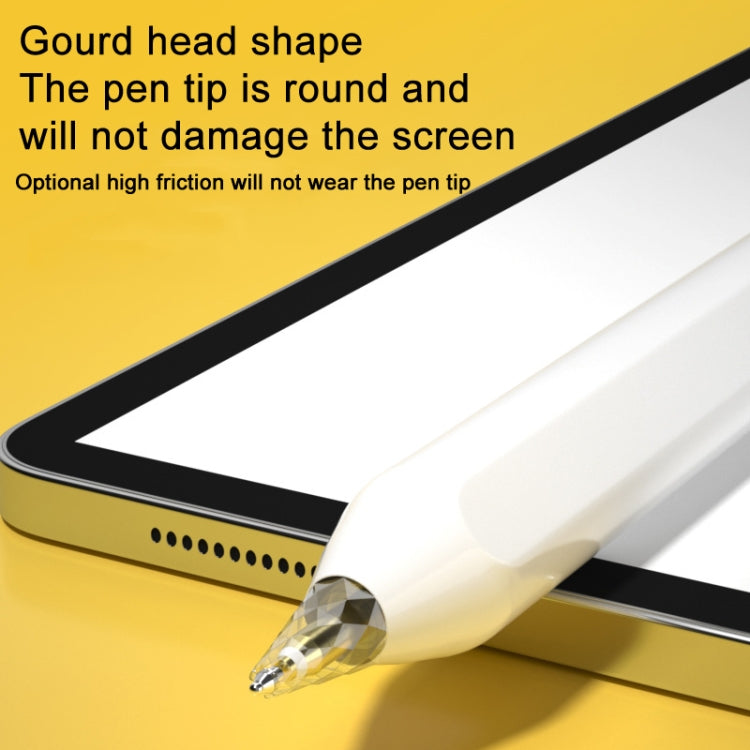 For Apple Pencil 1 / 2 Generation & USB-C Stylus Modified Pen Tip Diamond Crystal Pencil Nib(White)