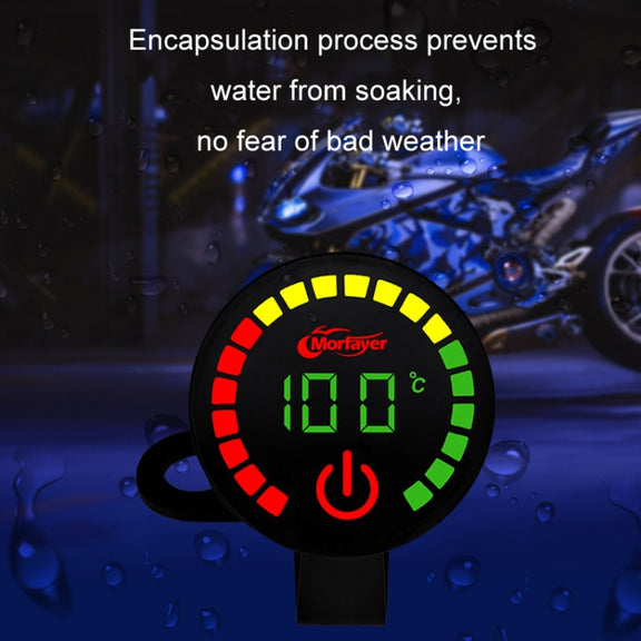 Morfayer Motorcycle Dual Display Intelligent Alarm Power Meter, Model: Voltmeter(Random Color Delivery)