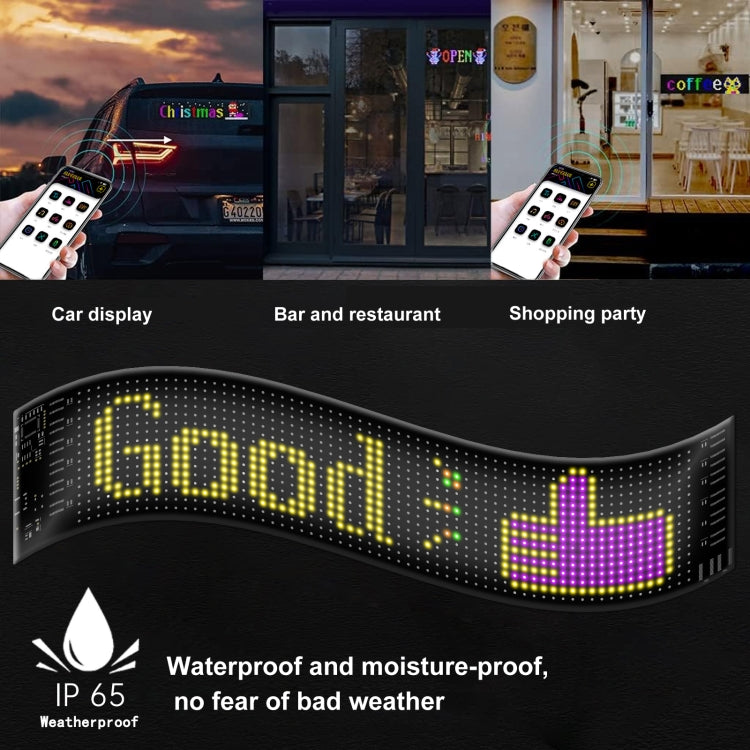 7x17.3cm（16 x 32 LEDs) Car Flexible Display Advertising Screen APP Bluetooth Smart Screen