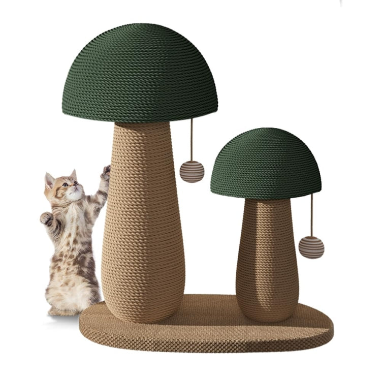 Vertical Sisal Cat Scratching Post Wear-Resistant Cat Interactive Toy, Style: Combination Mushroom