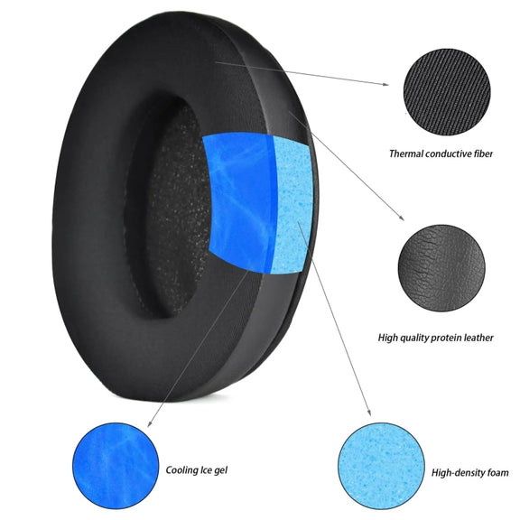 1pair Coolig Gel  Ear Pads For HyperX / Cloud Alpha / Cloud Flight Wireless Headsets