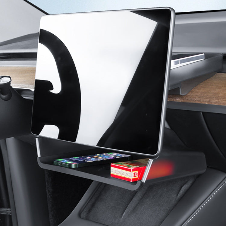For Tesla Model Y/3 Screen Storage Box, Color: Translucent White + White