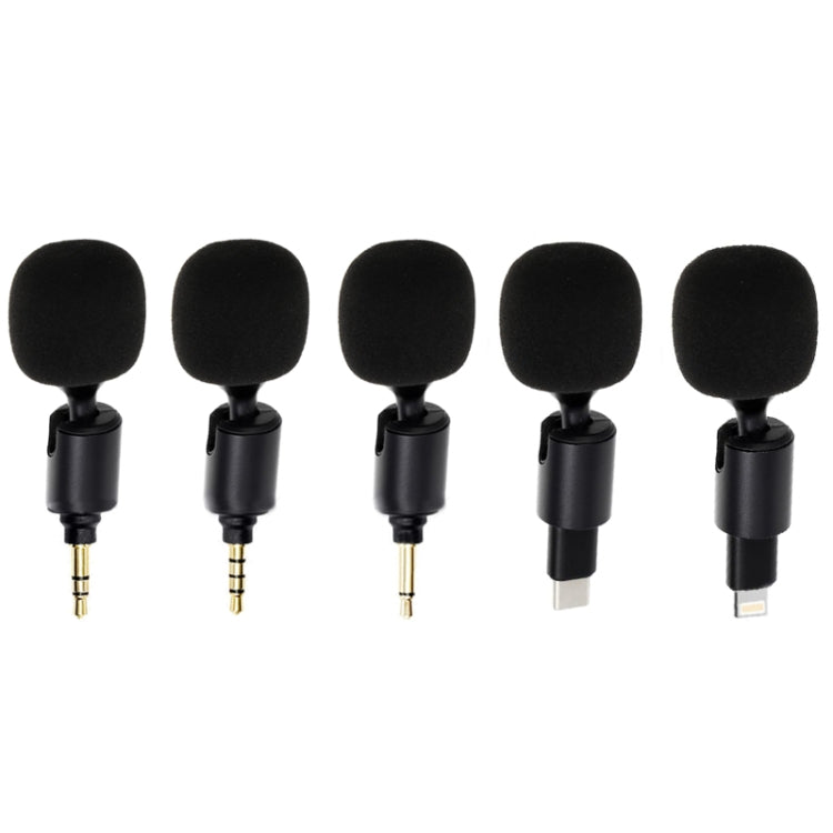 Mobile Phone Live Broadcast Microphone, Style: TYPE-C Straight Head Jerry Solution (Sponge Cover)