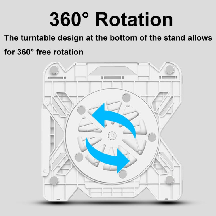 ICE COOREL E5 Laptop Folding And Lifting Cooling Bracket With Mobile Phone Holder White with Rotating