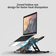 ICE COOREL E5 Laptop Folding And Lifting Cooling Bracket With Mobile Phone Holder Black with Rotating