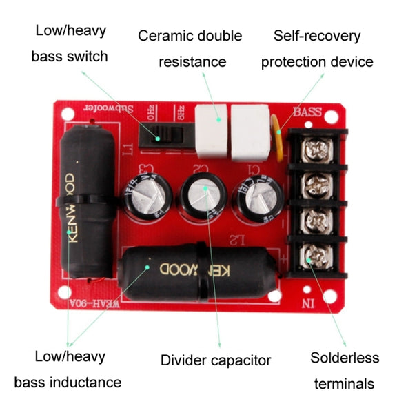 WEAH-90A DIY Audio Bass Crossover Solderless High Power Divider