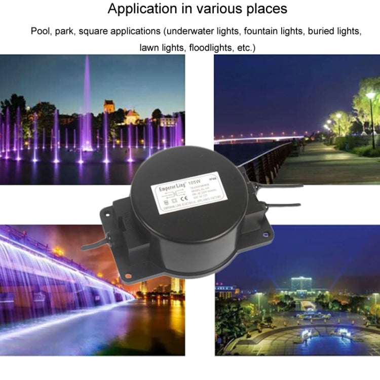 Lighting Transformer 220V To AC 12V/24V Water-resistant LED Underwater Light Power Adapter, Power: 105W(24V)