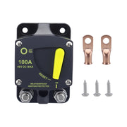 RV Yacht Manual Reset Ignition Protection Fuse Switch With Terminal Accessories, Current: 100A