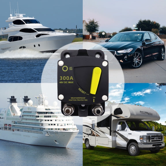 RV Yacht Manual Reset Ignition Protection Fuse Switch With Terminal Accessories, Current: 150A