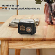 FT-BT20 Mini Retro Card USB Flash Drive FM Radio Wireless Bluetooth Speaker(White)