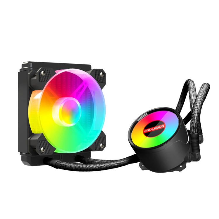 COOLMOON RGB120 5V ARGB Integrated Single Row Multi-Platform CPU Cooler(Black)
