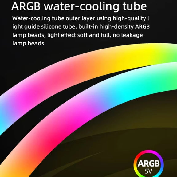COOLMOON AS360 Magic Diamond Edition Computer Cooler ARGB Water Cooling Light Integrated CPU Radiator(Black)