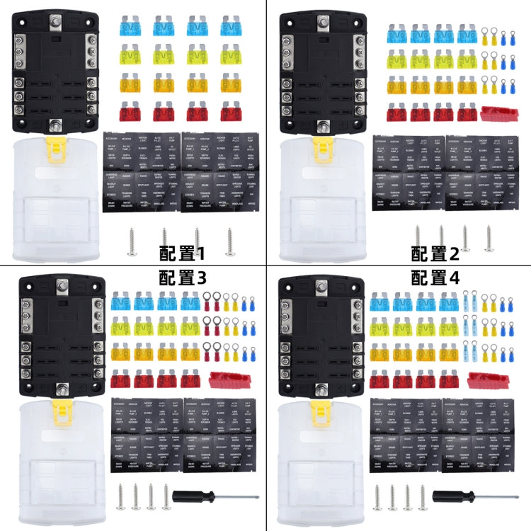 6-Way LED Indicator Fuse Box Socket For RV And Yacht, Set: Configuration 3