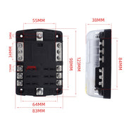 6-Way LED Indicator Fuse Box Socket For RV And Yacht, Set: Configuration 3