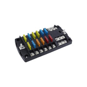 RV Yacht 12-way LED Insulated Flame-retardant Fuse Holder Box with Wire(Configuration 2)