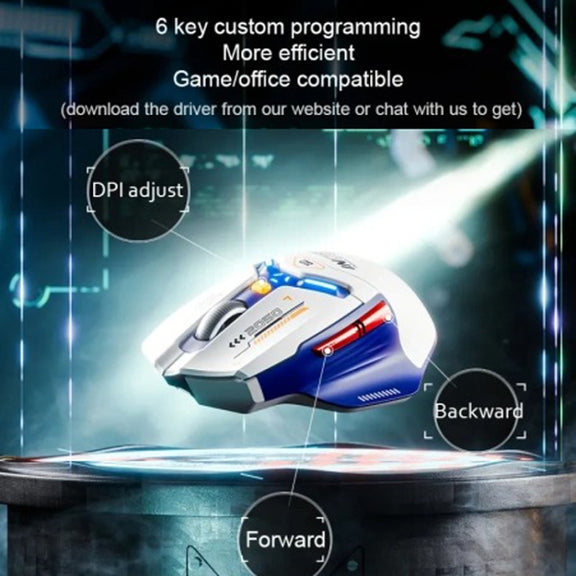 Inphic IN9 Tri-mode Wireless Bluetooth Gaming Office Computer Mouse(White)