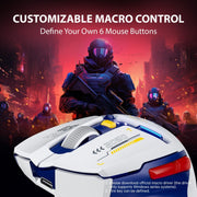 Inphic IN9 Tri-mode Wireless Bluetooth Gaming Office Computer Mouse(White)