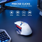 Inphic IN9 Tri-mode Wireless Bluetooth Gaming Office Computer Mouse(White)