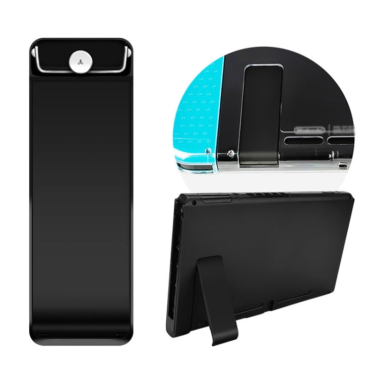 For Nintendo Switch Console 2pcs Replacement Kickstand Back Shell Holder(Black)