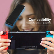 For Nintendo Switch Console 2pcs Replacement Kickstand Back Shell Holder(White)