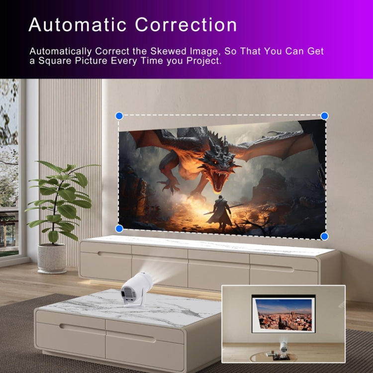 HY400 Android 12.0 System Intelligent Projector Portable Family Projector AU Plug