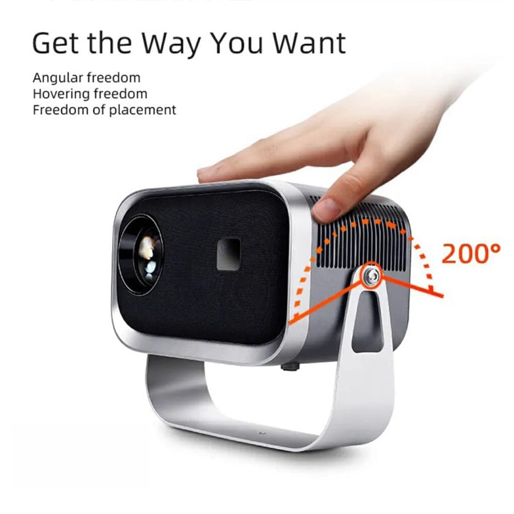 Android 4K HD Version Portable Mini Projector Smart Home Theater(US Plug)