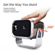 Android 4K HD Version Portable Mini Projector Smart Home Theater(US Plug)