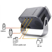 Android 4K HD Version Portable Mini Projector Smart Home Theater(US Plug)