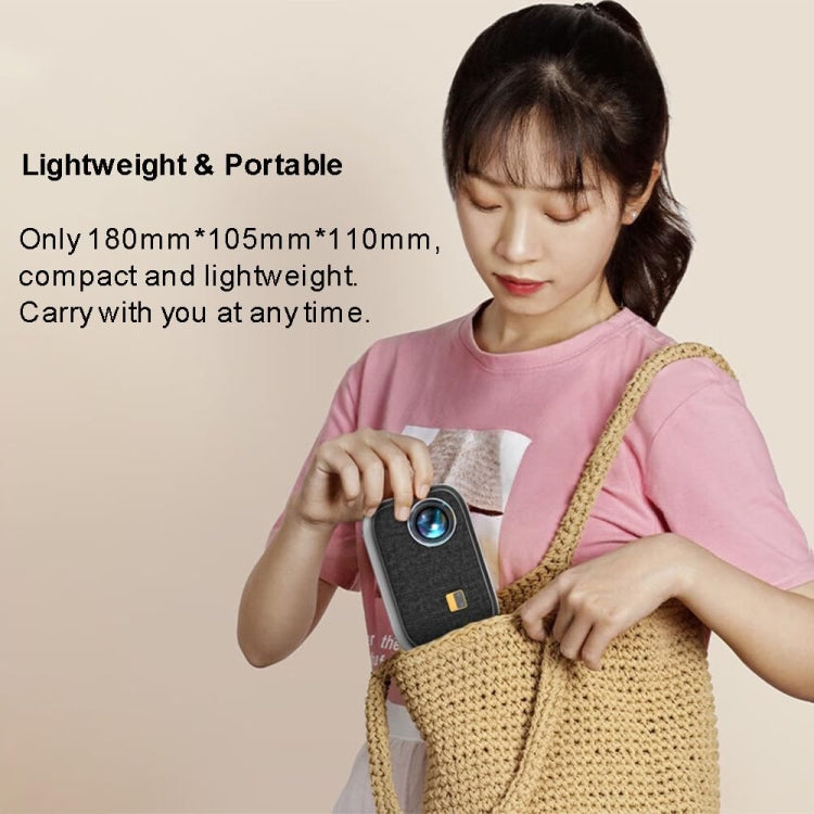 Android 4K HD Version Portable Mini Projector Smart Home Theater(US Plug)