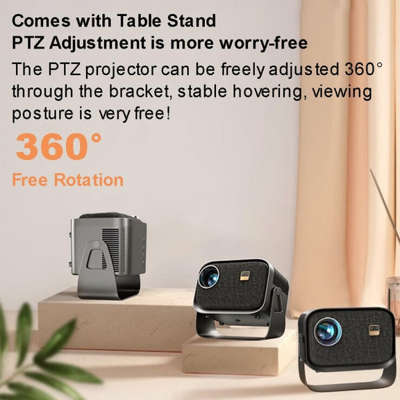 Android 4K HD Version Portable Mini Projector Smart Home Theater(US Plug)