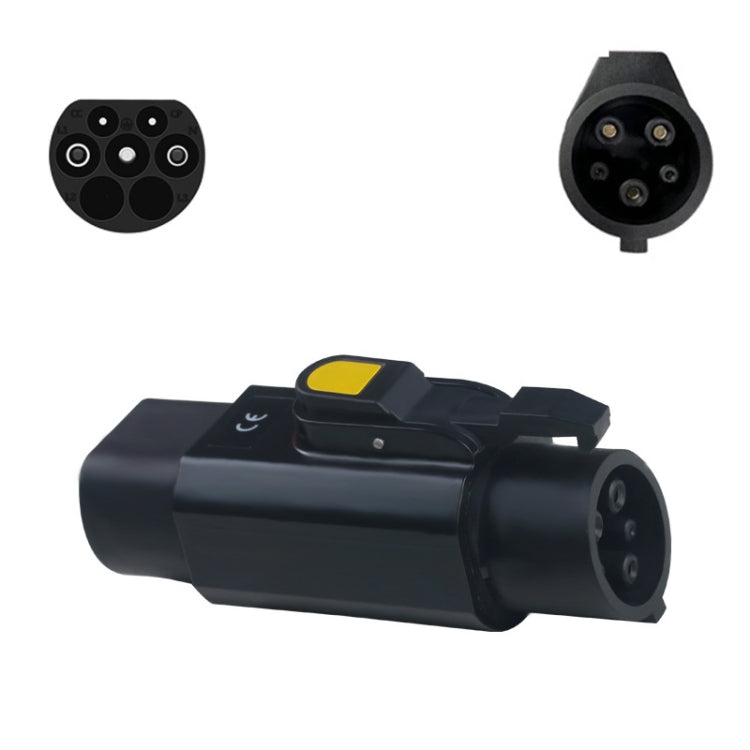 TYPE2-TYPE1 New Energy Vehicle Charging Station Adapter(Black)