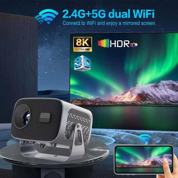 4K Smart Android Portable Projector UK Plug
