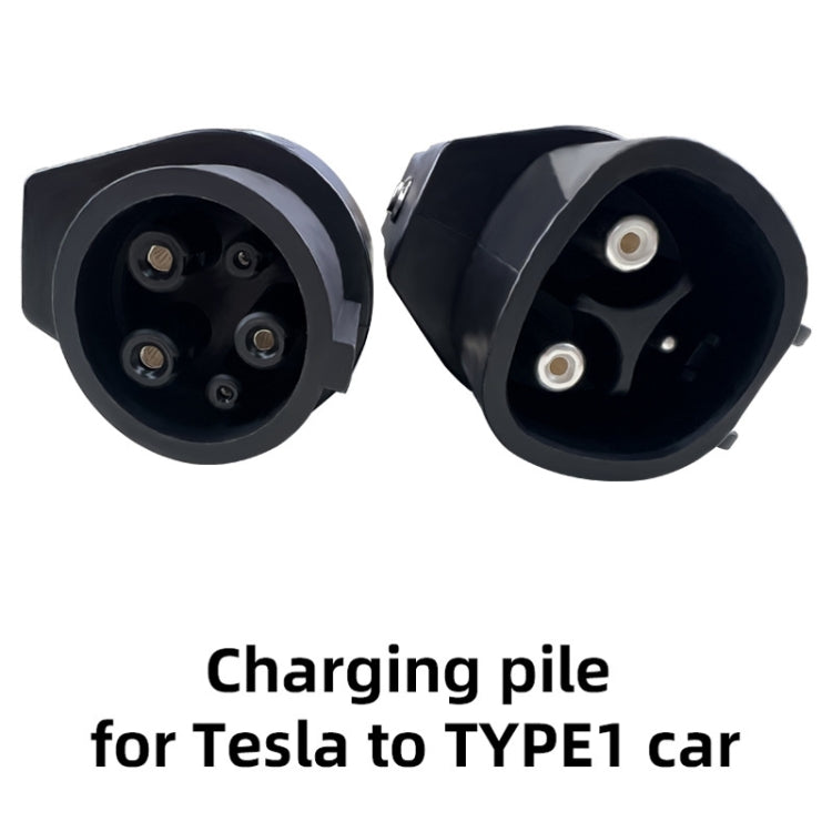 For Tesla-TYPE1 Electric Vehicle Charging Station Adapter Conversion Head(Black)