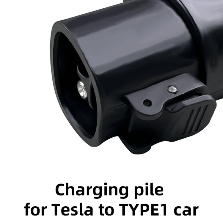 For Tesla-TYPE1 Electric Vehicle Charging Station Adapter Conversion Head(Black)