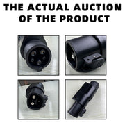 For Tesla-TYPE1 Electric Vehicle Charging Station Adapter Conversion Head(Black)