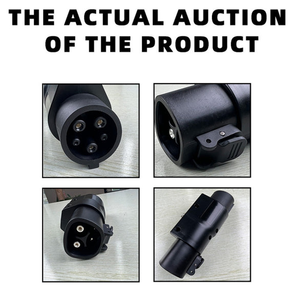 For Tesla-TYPE1 Electric Vehicle Charging Station Adapter Conversion Head(Black)