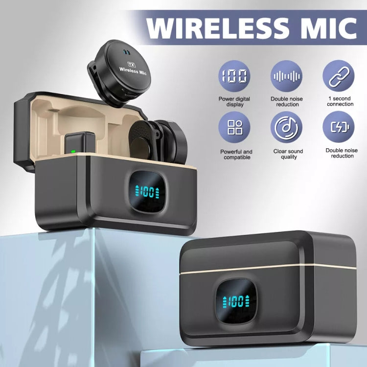 USB-C / Type-C Wireless Lavalier Button Microphone With Magnetic Suction & Back Clip Design