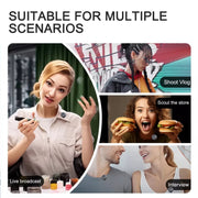 USB-C / Type-C Wireless Lavalier Button Microphone With Magnetic Suction & Back Clip Design