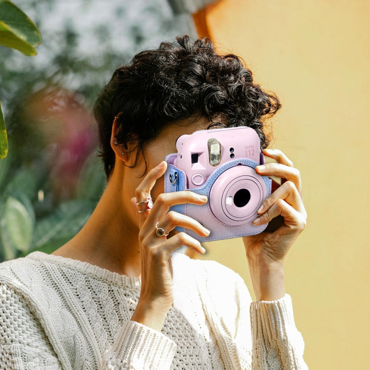 Colorful Starry Sky Camera Protection Bag For Fujifilm Instax Mini 12(Pink Purple)