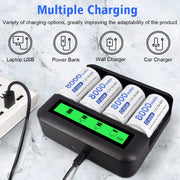 NC559 Eight-Slot LCD Multifunctional Battery Charger AA / AAA / C / D Charger