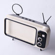 Retro Small TV Desktop Cell Phone Holder With Bluetooth Speaker Player(Silver Gray) - free shipping - PMc TechLife - Order now!