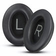 For BOSE QC45 1pair Headphone Sponge Earmuff Leather Cover(Black) - Earmuff & Pad by PMC TechLife | Online Shopping South Africa | PMC TechLife | Buy Now Pay Later Mobicred