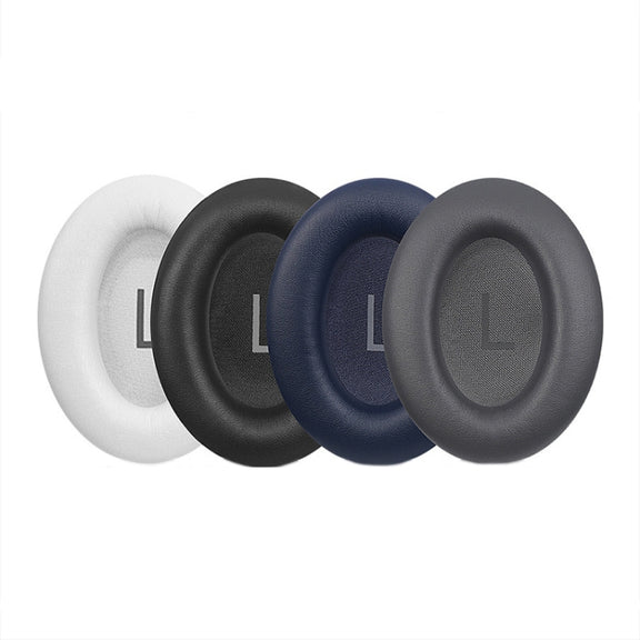 For BOSE QC45 1pair Headphone Sponge Earmuff Leather Cover(Navy Blue)