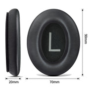 For BOSE QC45 1pair Headphone Sponge Earmuff Leather Cover(Navy Blue)